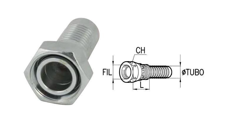 POŁĄCZENIE HYDRAULICZNE DKOS 10 S ŻEŃSKIE DN6-M18X1,5