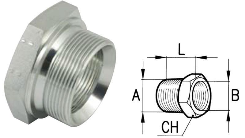ADAPTER HYDRAULICZNY MĘSKI-KOBIECY 1 1/2-1 1/4