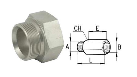 WYDŁUŻONY ADAPTER HYDRAULICZNY MĘSKI-KOBIECY 1/2