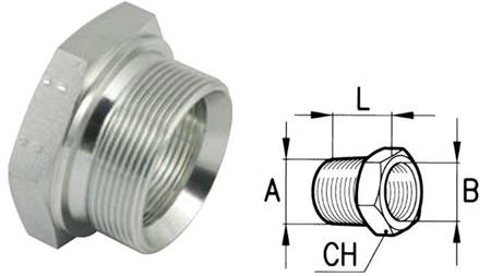 ADAPTER HYDRAULICZNY MĘSKI-KOBIECY 3/4-1/2