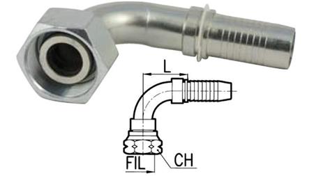 POŁĄCZENIE HYDRAULICZNE DKOL 12 L ŻEŃSKI ŁUK 90 DN6-M18X1.5