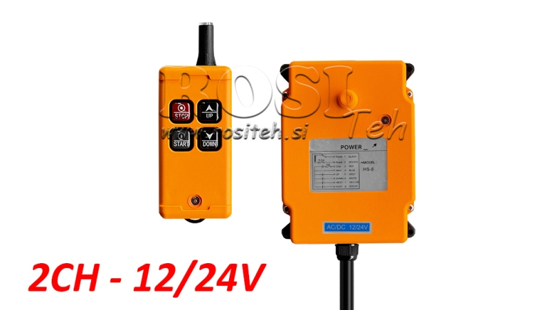 RADIO CONTROLLER 2CH - 12/24V