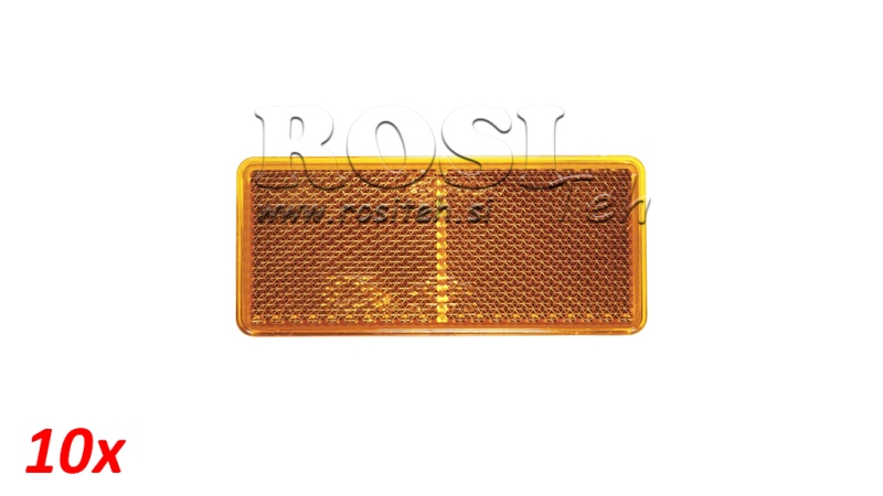 REFLECTORES RECTANGULARES NARANJAS 105X48 (10PCS)