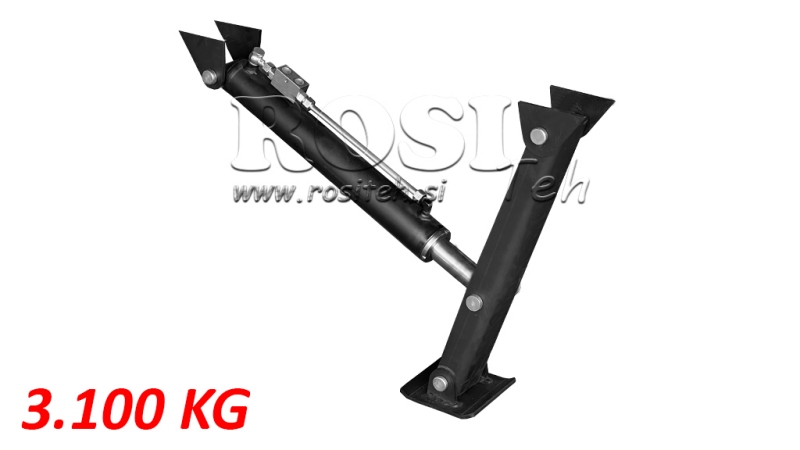 DVOSMERNA HIDRAVLIČNA PODPORNA NOGA (VIŠINA 555 mm - HOD 380 mm) - 3.100 kg 