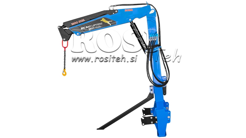 ŻURAW TRZYPUNKTOWY DO CIĄGNIKA – RAMIĘ HYDRAULICZNE 1200 KG