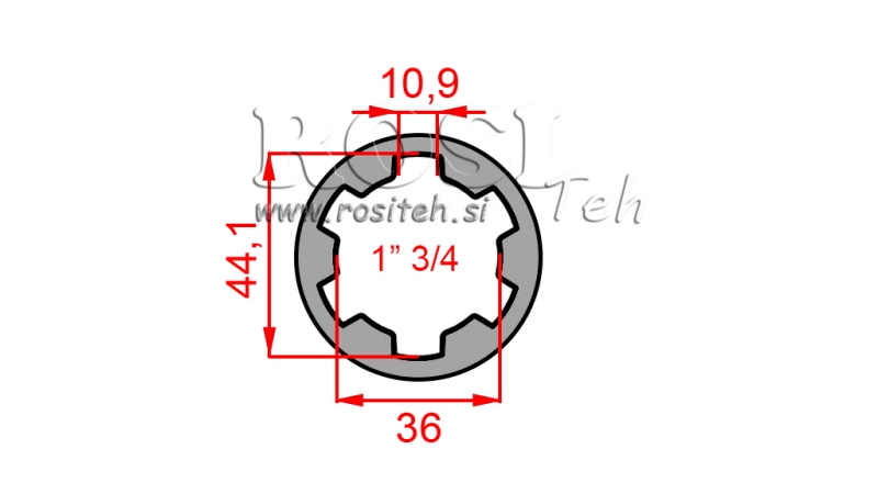 ADAPTER KARDANA TULEJA 1-3/4 (80 mm)
