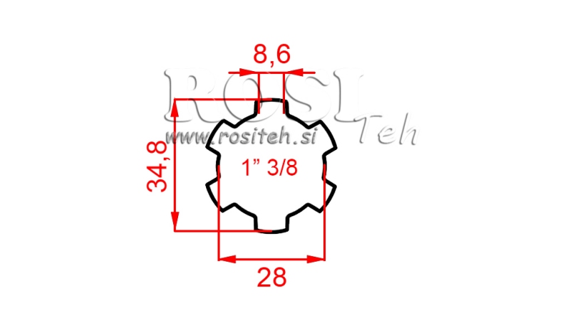 ADAPTER KARDANA 1-3/8 STANDARD (450 mm)