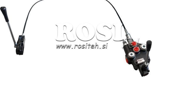 JOYSTICK DOBBELT HÅNDTAG 1.5 m HYDRAULISK VENTIL 1xP80 liter.
