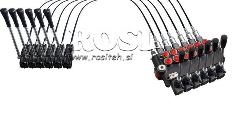 JOYSTICK PODWÓJNY Z UCHWYTEM 1 m ZAWÓR HYDRAULICZNY 6xP80 litrów