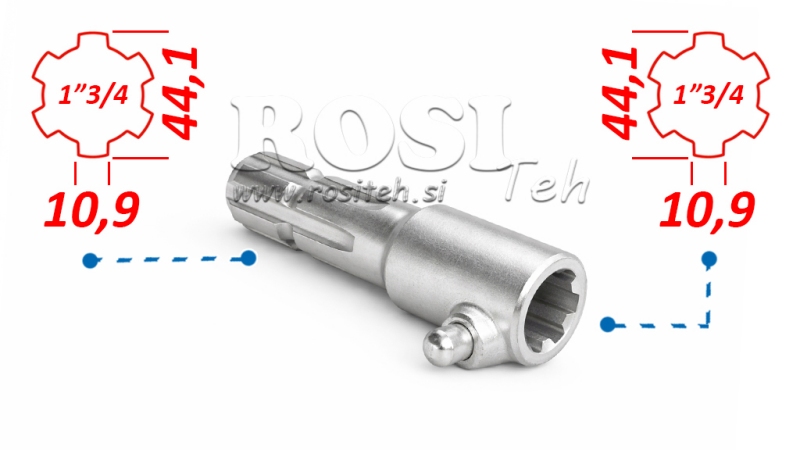 KARDANSKI NASTAVAK SA OSIGURAČEM sa 1”3/4  na 1”3/4