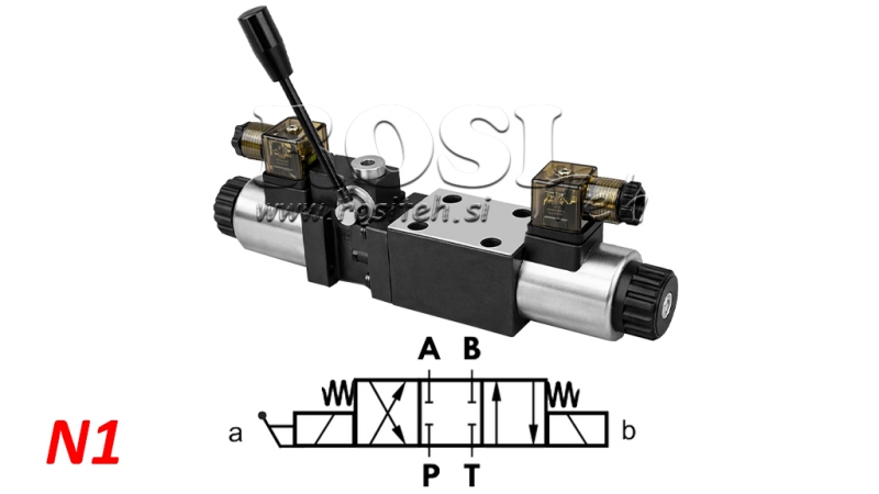 ZAWÓR HYDRAULICZNY RĘCZNY I ELEKTROMAGNETYCZNY CETOP 12/24/230V N1