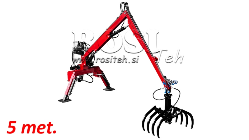 TRAKTOR HYDRAULISK LÆDERS MED FORK HUT 5M