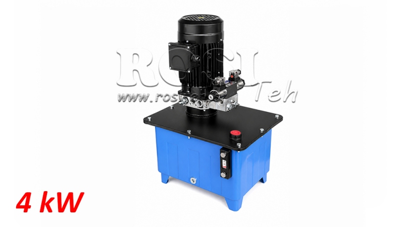 MINI ZASILANIE HYDRAULICZNE 380V AC (4 kW) - 8 cc - 12 lit/min - zbiornik 25 lit
