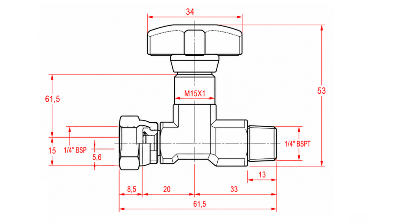 ZAWÓR HYDRAULICZNY DO MANOMETRU