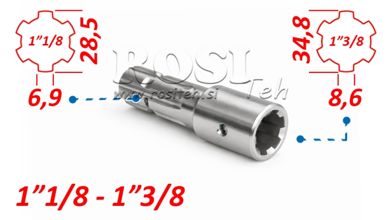 ADAPTER KARDANA Z 1-3/8 NA 1-1/8 (140 mm)