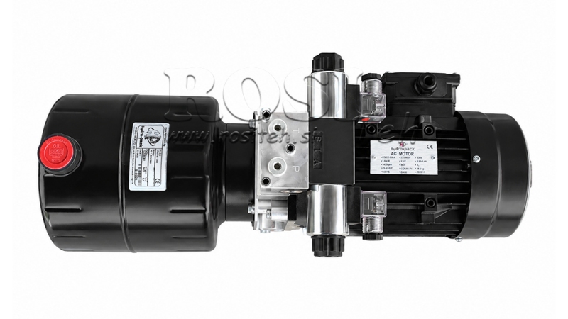 MINI JEDNOSTKA ZASILAJĄCA HYDRAULICZNIE 380V AC (1.5 kW) - 5.8 cc - 8.2 lit/min - zbiornik 6 lit