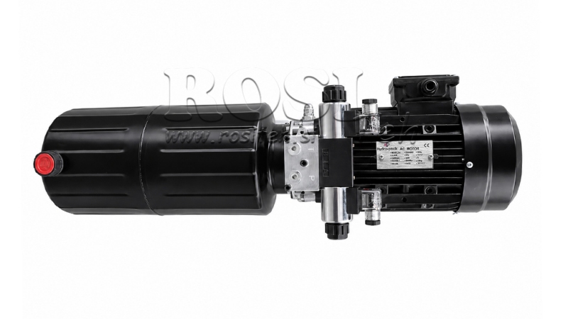 MINI HYDRAULICZNA JEDNOSTKA ZASILAJĄCA 380V AC (2.2 kW) - 8.0 cc - 11.2 lit/min - zbiornik 12 lit