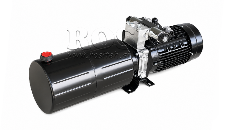 MINI HYDRAULICZNA JEDNOSTKA ZASILAJĄCA 230V AC (2.2 kW) - 8.0 cc - 11.2 lit/min - zbiornik 12 lit