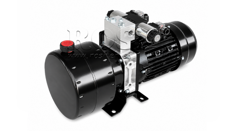MINI HYDRAULICZNA JEDNOSTKA ZASILAJĄCA 230V AC (0.75 kW) - 3.7 cc - 5.2 lit/min - zbiornik 4 lit