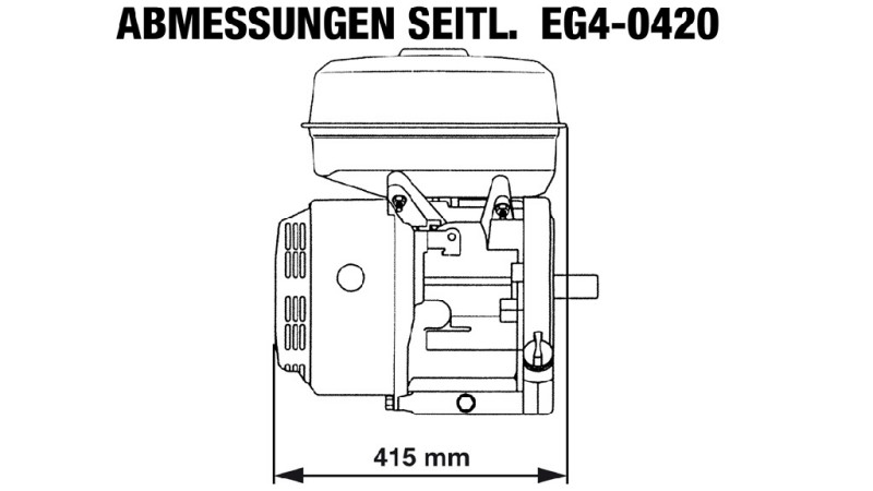 benzinmotor EG4-420cc-9.6kW-13.1HP-3.600 RPM-H-KW25x88.5-manuel start