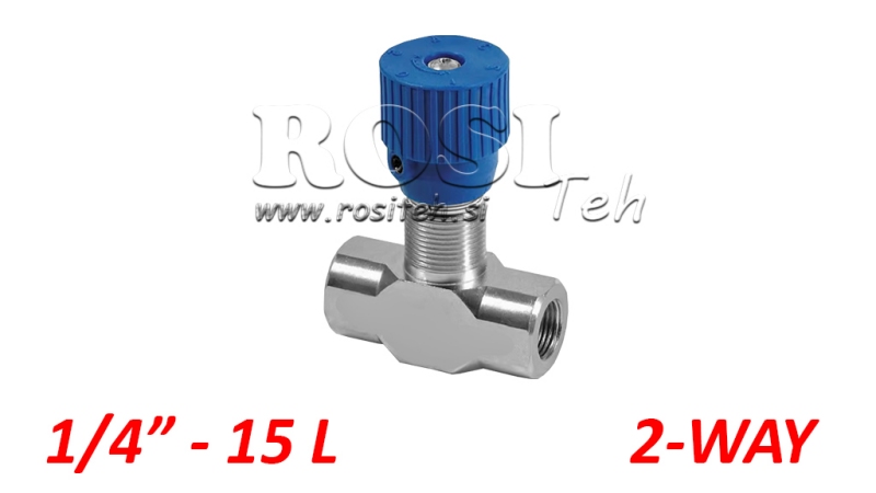 REGULATOR PRETOKA VRFB - DUŠILNI VENTIL 1/4 DVOSMERNI - 15lit