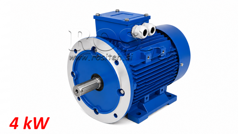 4kW-ELEKTRO MOTOR MS100L3-4 4_1430vrt 3Faz nogice+prirobnica-B3B5