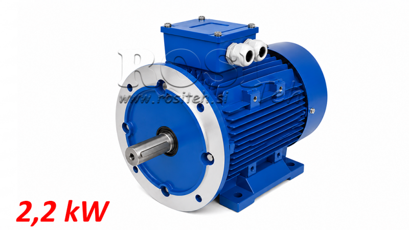 2.2KW-SILNIK ELEKTRYCZNY MS100L1-4_1420RPM 3FAZY STOPY+FLANŻA-B3B5