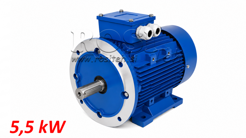 5.5KW-SILNIK ELEKTRYCZNY MS132S-4_1450RPM 3FAZY STOPY+FLANŻA-B3B5