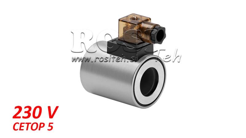 CEWKA ELEKTROMAGNETYCZNA 230V AC DO ZAWORU CETOP 5 - Φ 31.4MM-75MM 37W IP65