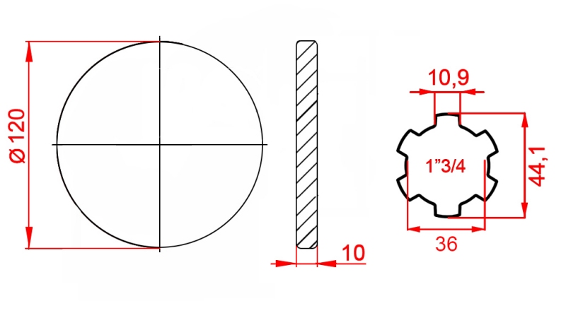 ADAPTER KARDANA Z KOŁNIERZEM 1-3/4 (120 mm)