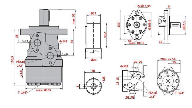 SILNIK HYDRAULICZNY MR 125