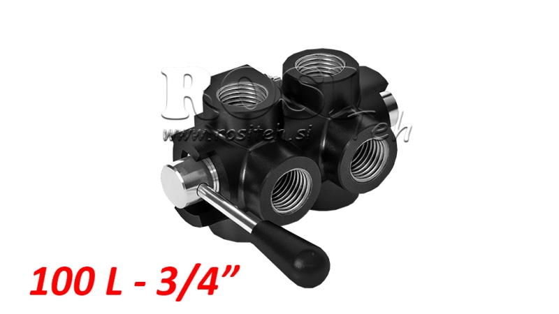 ROČNI 6 POTNI VENTIL DF 3/4 - 100lit