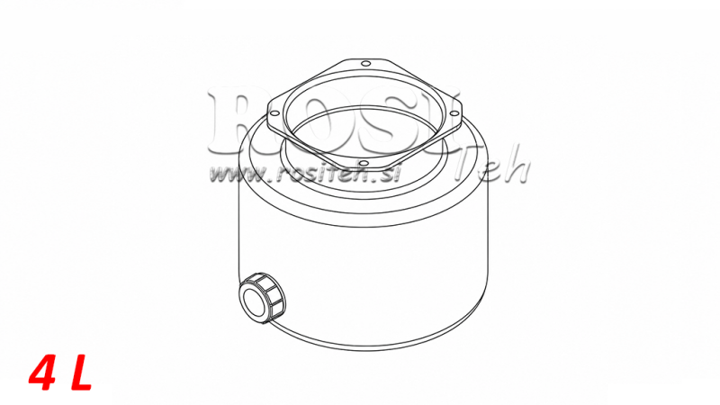 REZERVOAR KOVINSKI ROLL PP 4 LITER HORZONTAL-VERTICAL