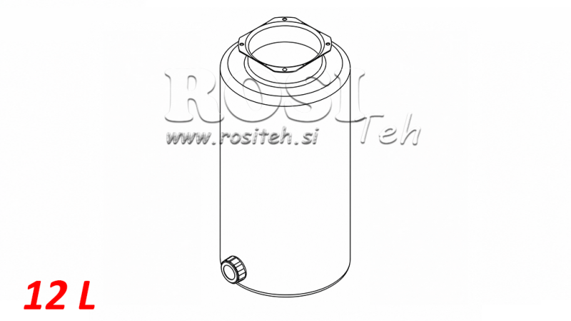 REZERVOAR KOVINSKI ROLL PP 12 LITER HORZONTAL-VERTICAL