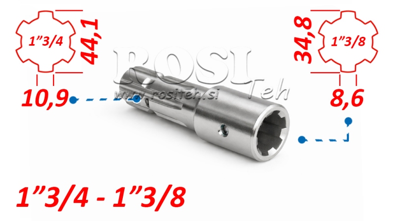 P.T.O. ADAPTÉR 1''3/4 na 1''3/8