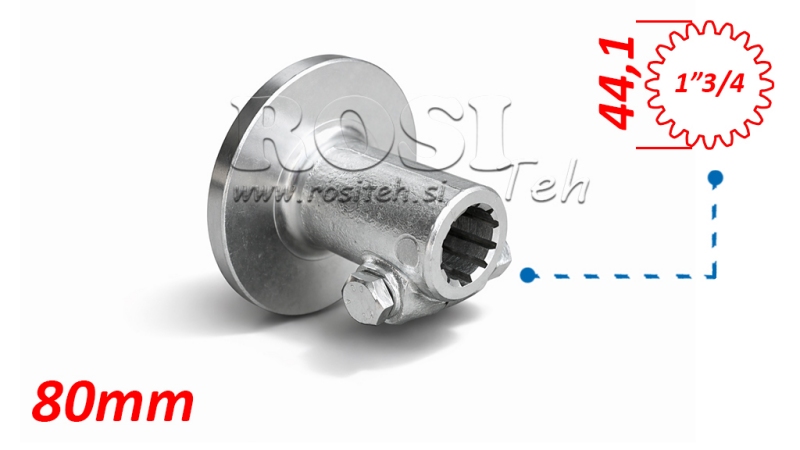 ADAPTER KARDANA Z KOŁNIERZEM I SWORZNIEM 1-3/4 (80 mm) (20 WPUSTÓW)