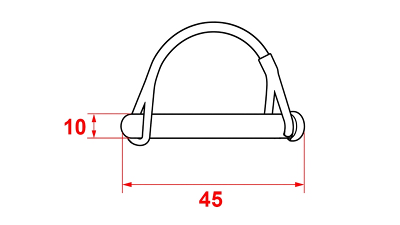 ZAWLECZKA Z ZABEZPIECZENIEM Φ 10/45 MM (5SZT)