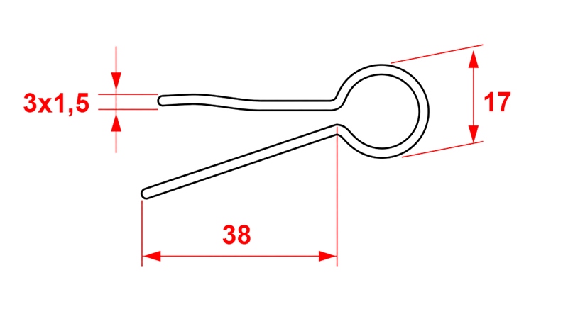 ZAWLECZKA PROSTA 3X1.5 (5SZT)