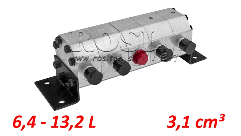 HIDRAULIČKI ZUPČASTI RAZDJELNIK PROTOKA 4/1 (6,4-13,2 lit - max. 240bar) 3,1cc/SEG