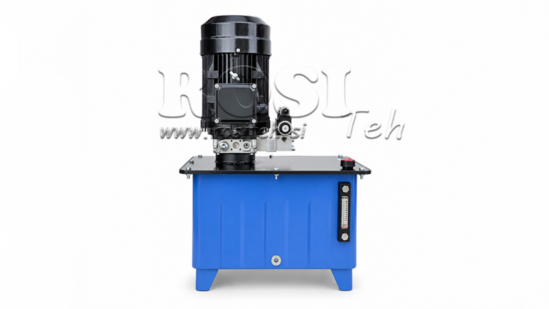MINI JEDNOSTKA ZASILAJĄCA HYDRAULICZNIE 380V AC (4 kW) - 8 cc - 12 lit/min - zbiornik 40 lit