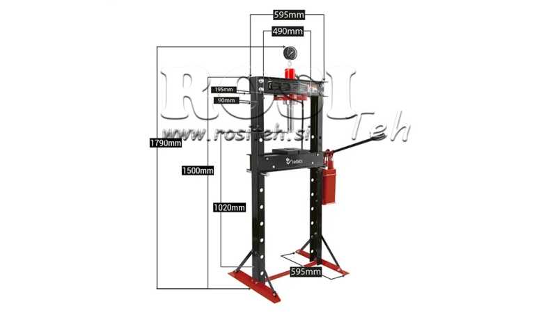 WARSZTATOWA PRASA HYDRAULICZNA DO ŁOŻYSK 20T - DWUBIEGOWA