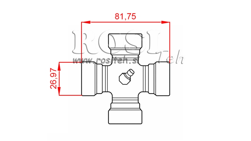 KRIŽ F-26,97X81,75 ZA ECO KARDAN 910mm 30-75HP IN 890mm 30-75HP