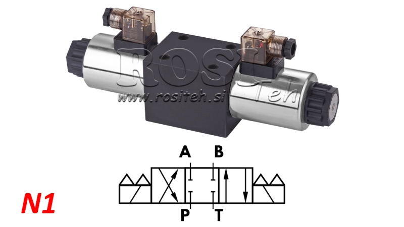 HYDRAULICZNY ZAWÓR ELEKTROMAGNETYCZNY KV-4/3 CETOP 5 N1