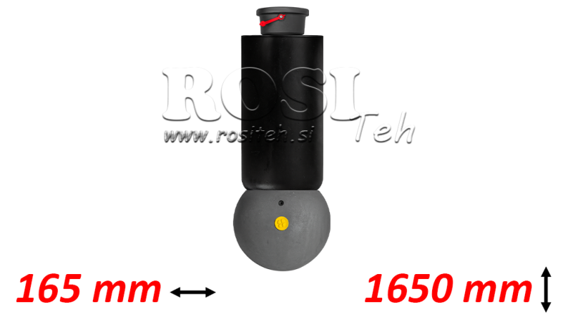 TELESKOPCYLINDER - MEILLER KIPPER - 5 TRIN 163 mm 15 ton - SLAGLÆNGDE 1650 mm