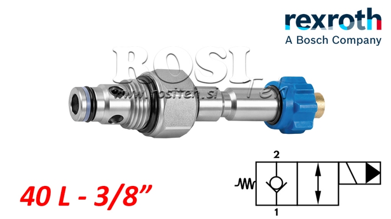 HYDRAULICZNY ZAMKNIĘTY ELEKTROMAGNETYCZNY KONTROLER DO ZAWORU DWU-DROGOWEGO REXROTH 3/8 40-LIT