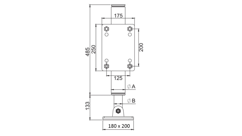 HYDRAULINEN JALKA KAKSISUUNTAINEN 365mm - 5.000kg