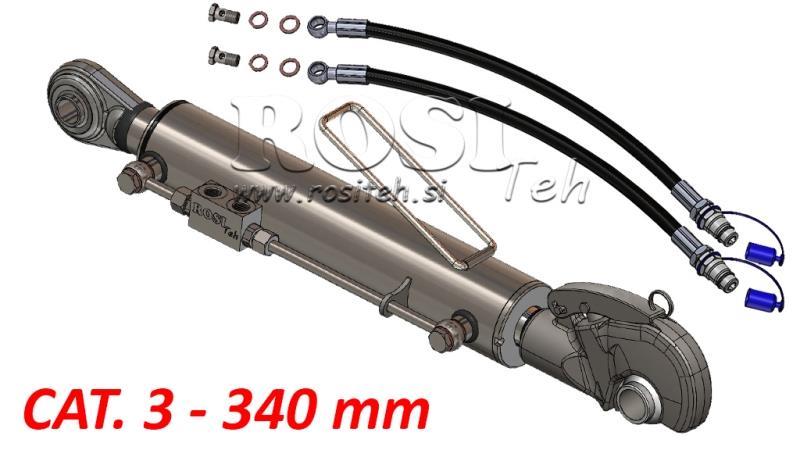 HYDRAULICZNA CENTRALNA ŁĄCZNICA - Z HAKIEM - CAT. 3 - 80/40-340 (90-210 HP) (25,4 mm)