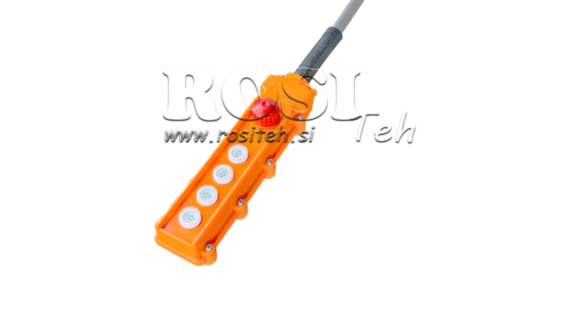 PRZEŁĄCZNIK ZDALNY ZESTAW 4 PRZYCISKI + AWARYJNE WYŁĄCZENIE W OBUDOWIE Z KABLEM