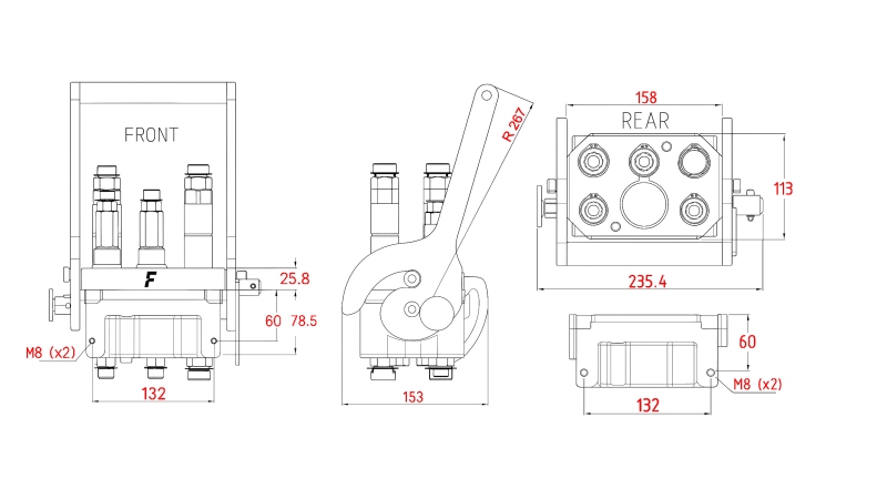 ZŁĄCZE MULTI-FASTER 3PLK 5DROŻNE BSP 3×3/8 2×9/16 CZĘŚĆ RUCHOMA