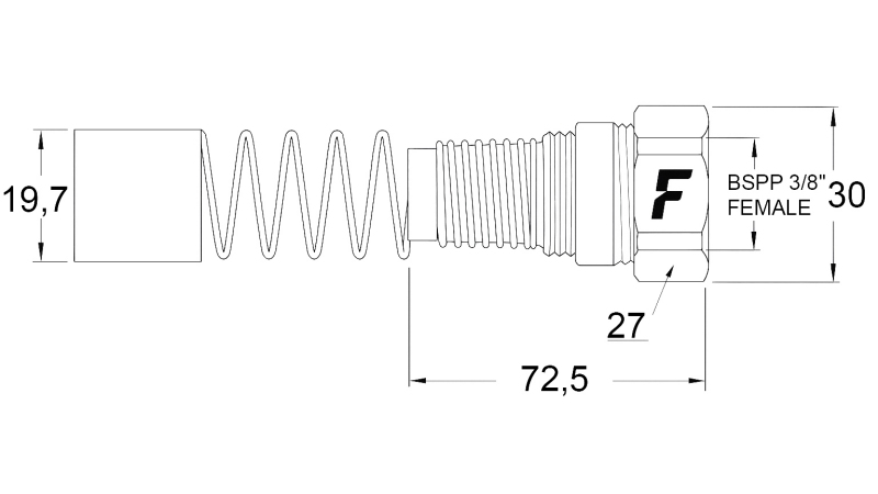 ZŁĄCZE SZYBKIE ŻEŃSKIE DO MULTI-FASTER 3/8 CZĘŚĆ STAŁA